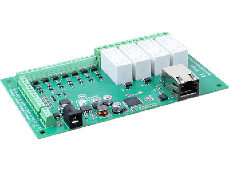 IP relaisboard 4 relays 8 inputs